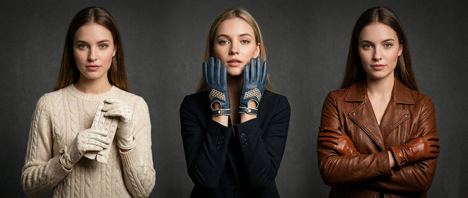 Ladies lather gloves
