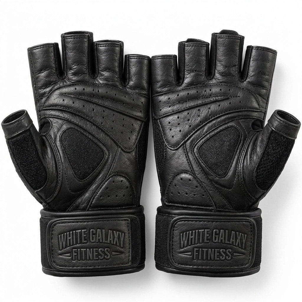 Power Grip Leather Fitness Gloves Image 2