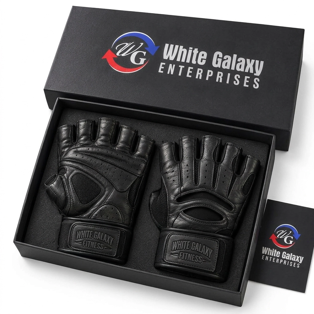 Power Grip Leather Fitness Gloves Image 5
